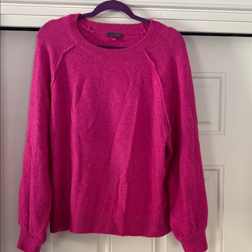 Vince Camuto Fuchsia Crew Neck Sweater